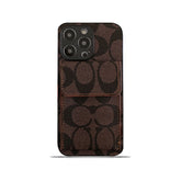 Classic iPhone Case With Wallet Dark Brown-HP240513