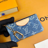 Luxury Monogram Coin Pouch – Stylish & Compact Keychain Wallet