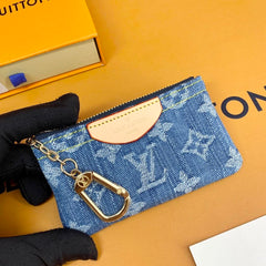 Luxury Monogram Coin Pouch – Stylish & Compact Keychain Wallet