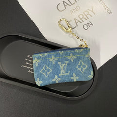Luxury Monogram Coin Pouch – Stylish & Compact Keychain Wallet