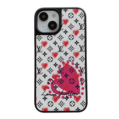 Luxury Balloon & Heart Leather iPhone Case