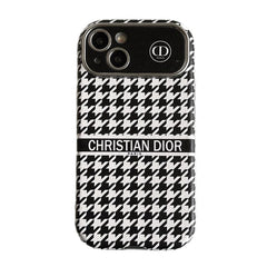Fashion White & Brown Color Leather iPhone Case