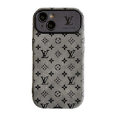 Luxury Brown & Black Classic Leather iPhone Case