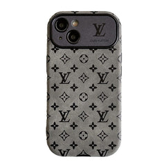 Luxury Brown & Black Classic Leather iPhone Case