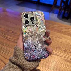 Iridescent Dreams – Holographic LV-Inspired iPhone Case