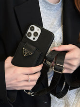Luxury Crossbody Leather iPhone Case