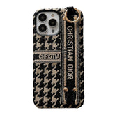 Fashion Houndstooth Wristband iPhone Case