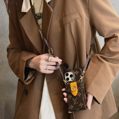 Luxury Card Holder Chain iPhone Case