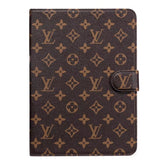 Luxury iPad Case Canvas Monogram Leather Fresh Summer Theme Pattern