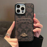 Classic Card Bag Leather iPhone Case