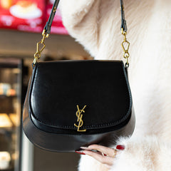 Luxe Noir & Gilt Adjustable Chain Bag