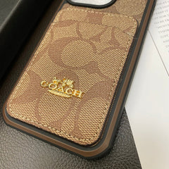 Classic iPhone Case With Card Holder Coffee -KB241416