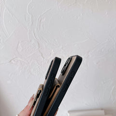 Classic iPhone Case With Card Holder And Strap Light Brown -SJ240513
