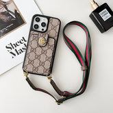 Premium Card Bag Crossbody Chain iPhone Case