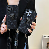 Luxury Card Bag Chain Black iPhone Case