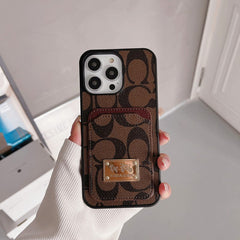 Classic Card Bag Leather iPhone Case
