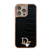 Fashion Diamond Logo Rose Gold iPhone Case
