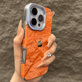 Velvet Snow Texture iPhone Case with Electroplated Frame