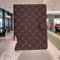 Luxury iPad Case Canvas Monogram Leather Fresh Summer Theme Pattern