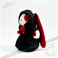 Fuzzy Black and Red Heart Hoodie Dress
