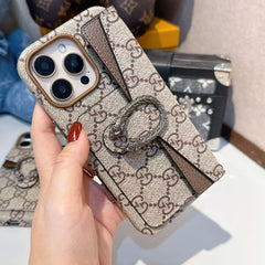 Premium Classic Canvas Card Holder iPhone Case