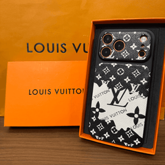 Illustration-Style Monogram Leather iPhone Case