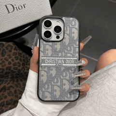 Designer-Inspired Fabric iPhone Case with Embroidered Detail