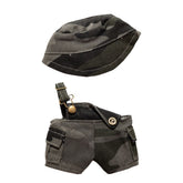 Mini Plush Outfit - Camo off the Shoulder Overalls