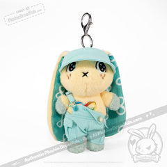 Mini Plush Outfit - Teal off the Shoulder Overalls