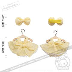Mini Plush Outfit - Yellow Pinafore Dress