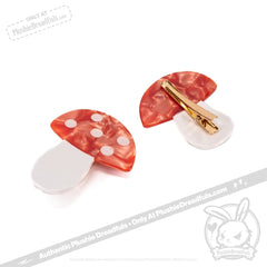 Mushroom Hair Clips