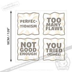 Perfectionism Sticker Sheet