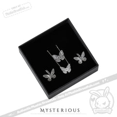 Royal Blue Butterflies Silver Jewelry Set