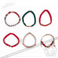 Strawberry Rabbit Stacking Friendship Bracelet Set