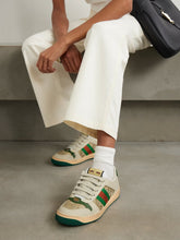 Retro Stripe Casual Sneakers – Premium Leather Comfort Street Shoes