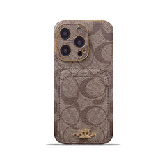 Classic iPhone Case With Card Holder Coffee -KB241651