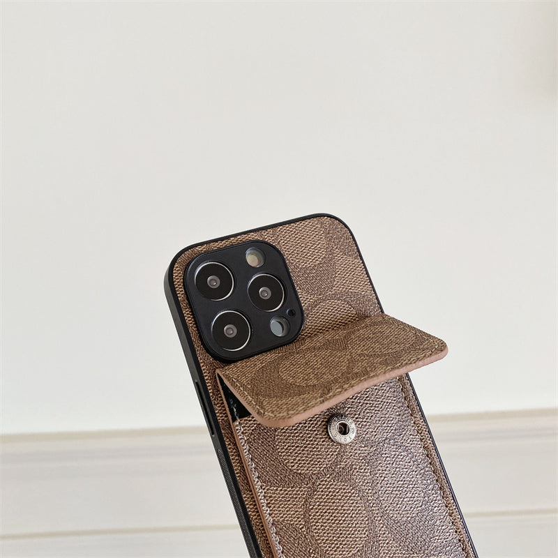 Classic iPhone Case With Wallet Light Brown-HP240513