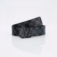 Luxury Black Lacquer Buckle Leather Belt