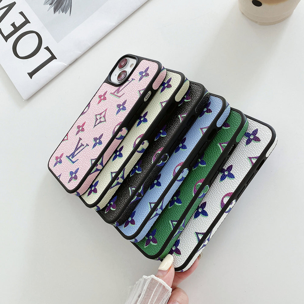 Luxury Color Leather iPhone Case