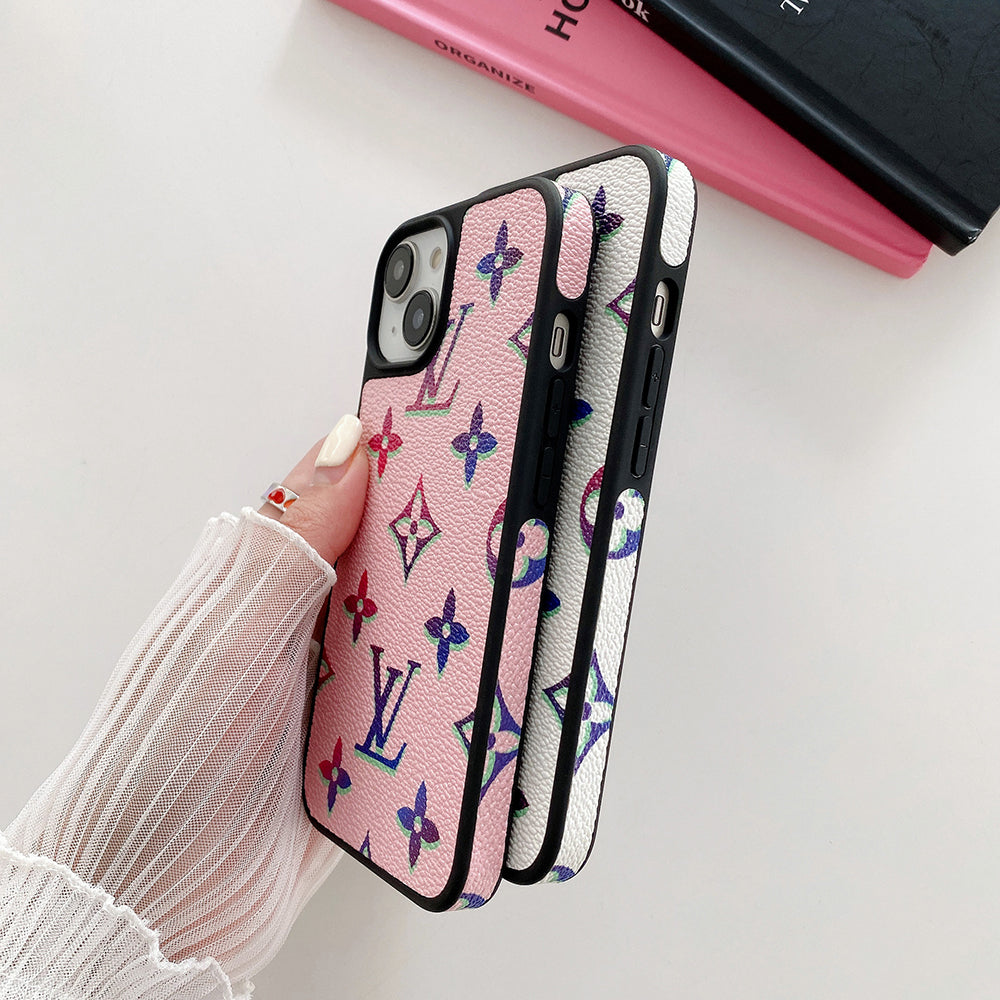 Luxury Color Leather iPhone Case