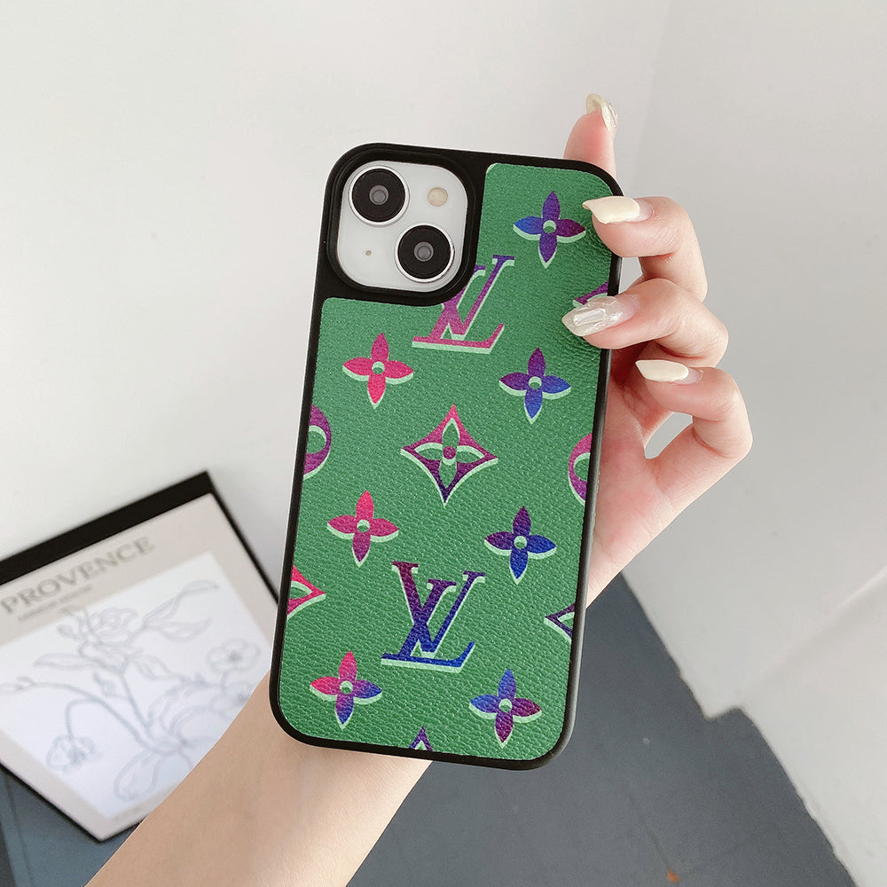 Luxury Color Leather iPhone Case