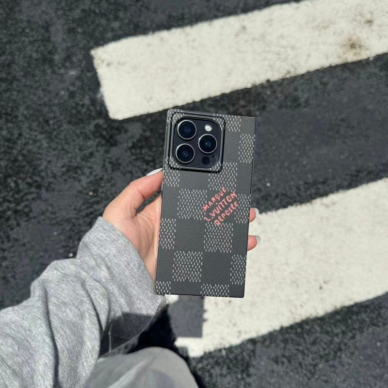 Luxury Black & White Sqaure iPhone Case