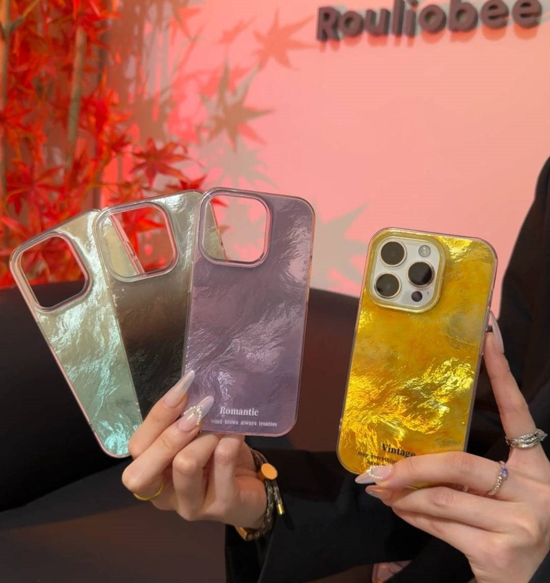 Glacier Blur Shell iPhone Case – INS Style Iridescent Design