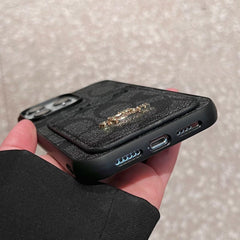 Classic Card Bag Leather iPhone Case