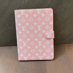 Luxury iPad Case Canvas Monogram Leather Fresh Summer Theme Pattern