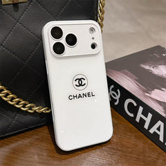Classic Minimalist Luxe iPhone Case – White Gloss Edition