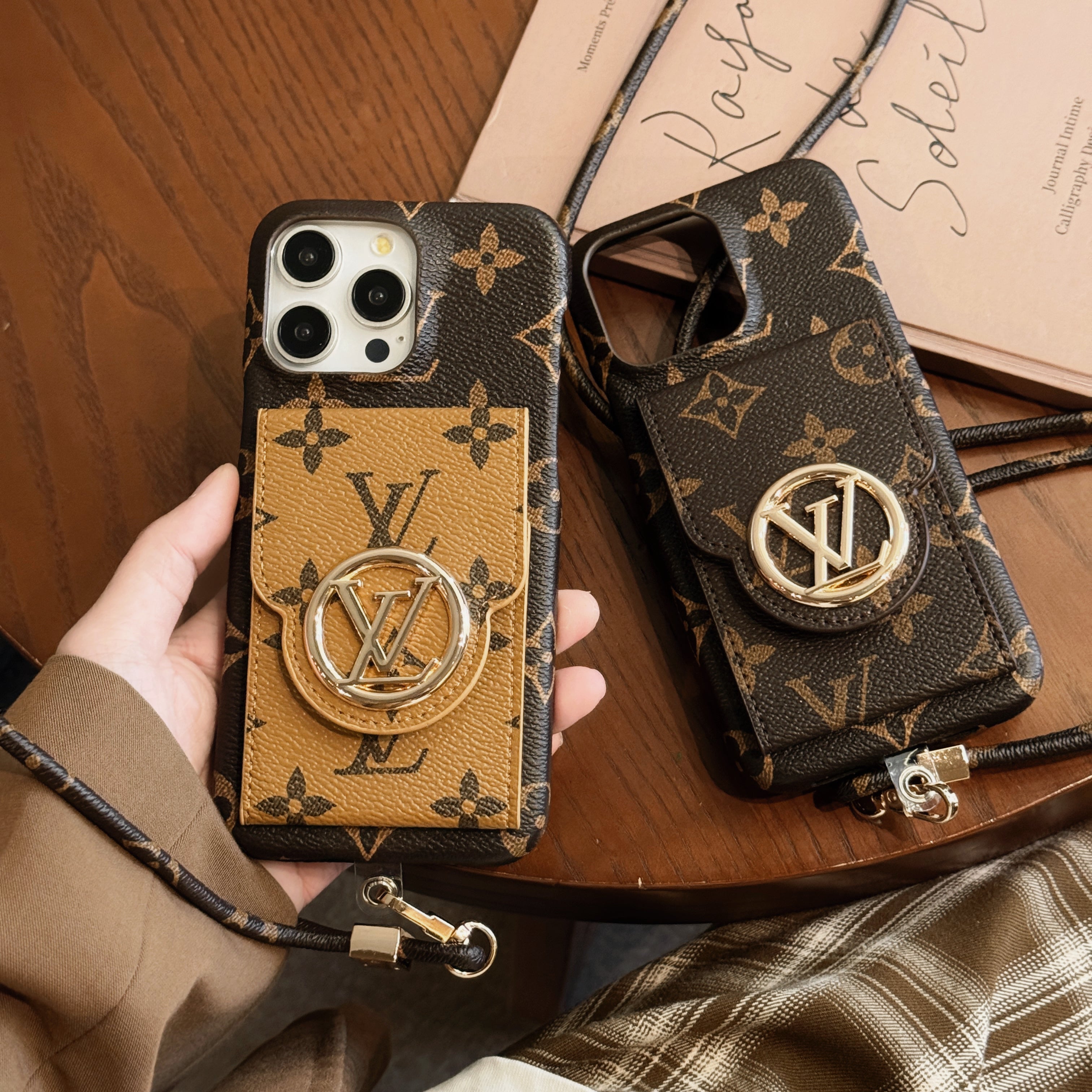 Luxury Card Holder Chain iPhone Case