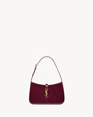 Saint Laurent Le 5 à 7 Patent Leather Hobo – Burgundy Elegance