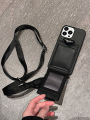 Luxury Crossbody Leather iPhone Case