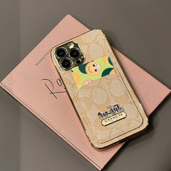 Classic Card Bag Leather iPhone Case